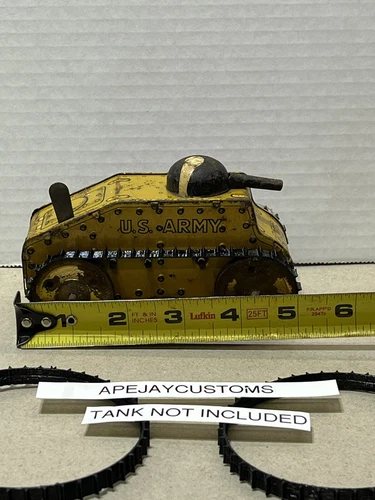 Marx midgit tank Tin Litho Toy Army Tank REPLACEMENT TRACKS, (TANK NOT INCLUDED)