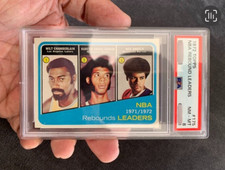 KAREEM Abdul-Jabbar aka Lew ALCINDOR Wilt CHAMBERLAIN w UNSELD 1972 Topps PSA 8