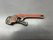 VINTAGE RIDGID RIDGE TOOL E8 8" OFFSET HEAVY DUTY PIPE WRENCH - VGC - USA