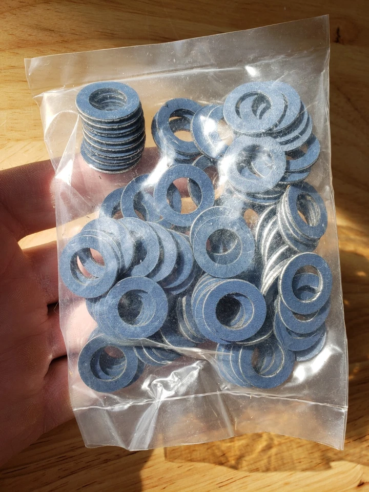 TOYOTA  LEXUS OEM OIL DRAIN PLUG GASKET WASHER 90430-12031  LOT OF 1000 WASHERS - Image 3 of 4
