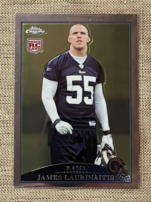 2009 Topps Chrome Football #TC205 James Laurinaitis Card St. Louis Rams RC