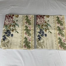 2 Floral Pillow Shams 70 Polyester/30 Cotton Mauve Tan Fits 20x25 Pillow READ