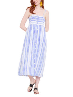ROBERTA ROLLER RABBIT Damen Blau Montauk Kirsten Kleid 188 $ Neu