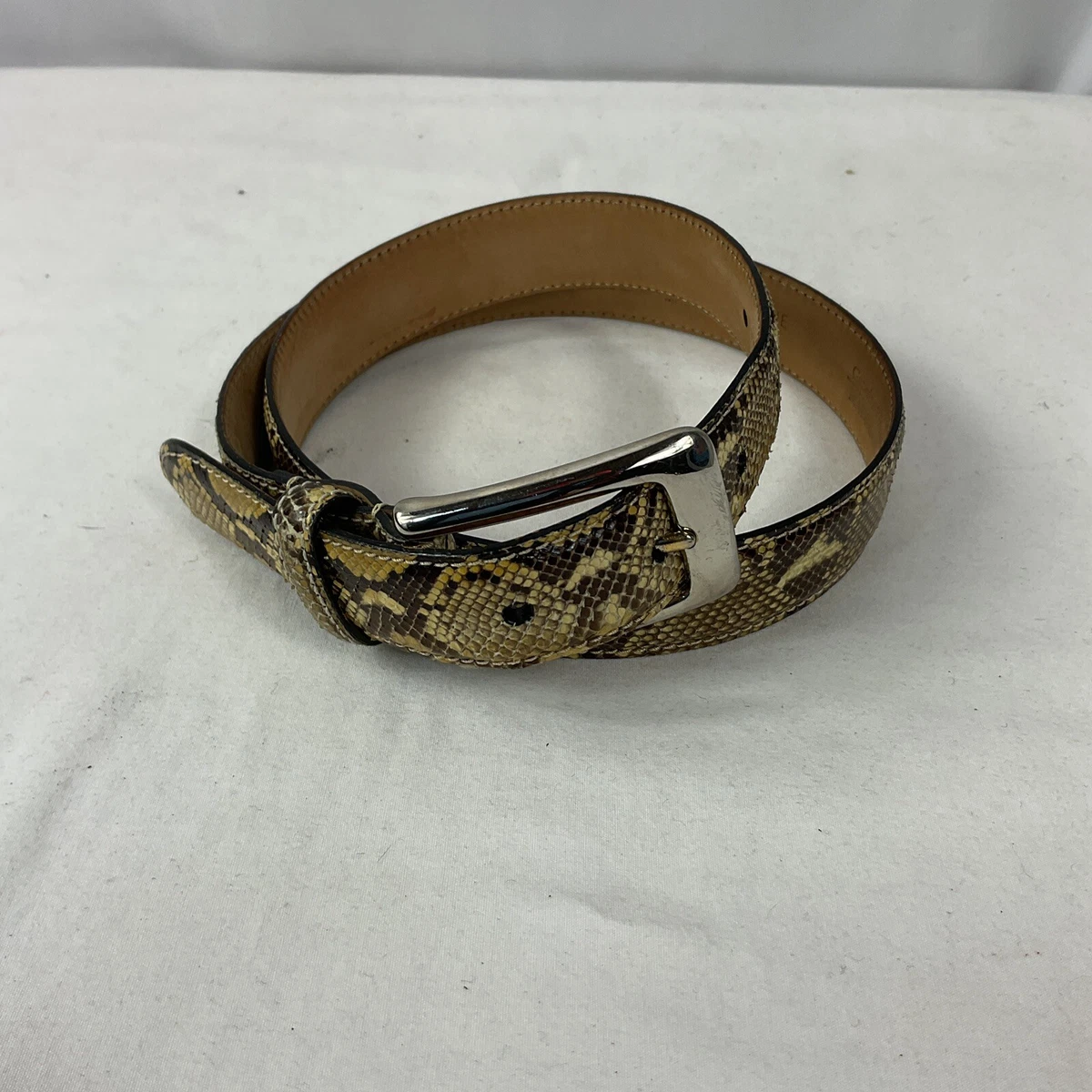 Saks Fifth Avenue Genuine Caiman Crocodile Womens Brown Belt Medium Saks Fifth Avenue Medium Belts for Women for sale | eBay main image 2