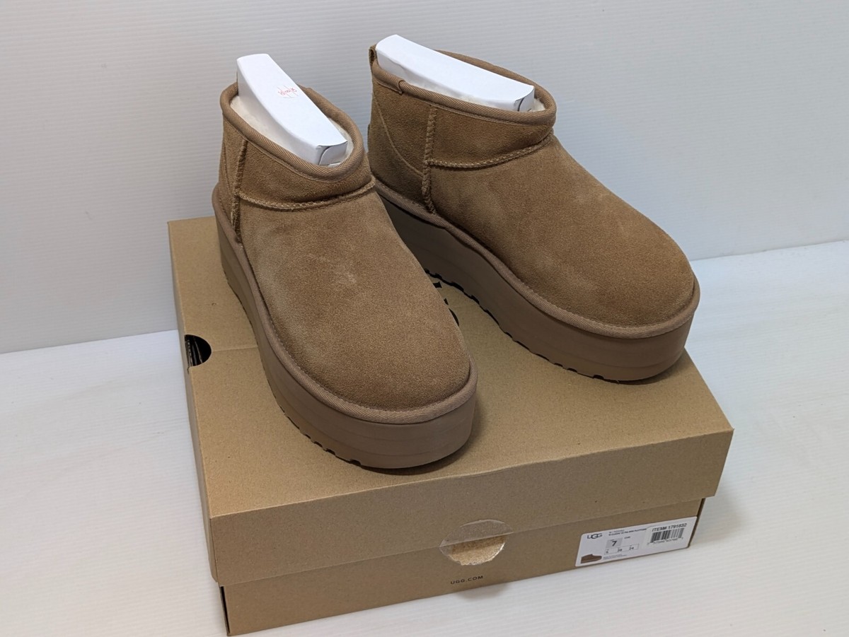 ミドルブーツ UGG Women Boots 1135092 CHE Brown New 100% UGG Classic Ultra Mini Platform 1135092 Women's