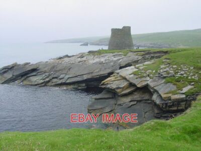 PHOTO  A MISTY DAY AT MOUSA BROCH THE BEST PRESERVED EXAMPLE OF A SCOTTISH BROCH