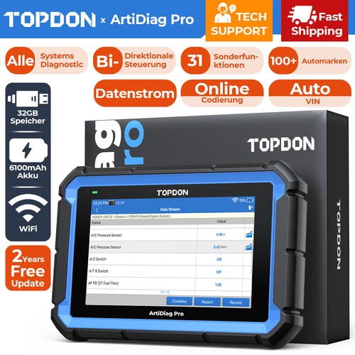 TOPDON ArtiDiag Pro V2.0 Mid-level Diagnostic Tool 31 Maintenance Services ECU Coding