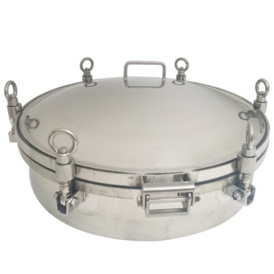 #ad 450mm Pressure Circular Manhole Tank Round Manway Cover Tank Sanitary Manway $208.39