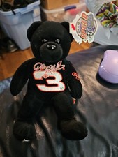 2002 DALE EARNHARDT  3 TEAM SPEED BEAR BLACK 8  BEANIE NASCAR BEAR
