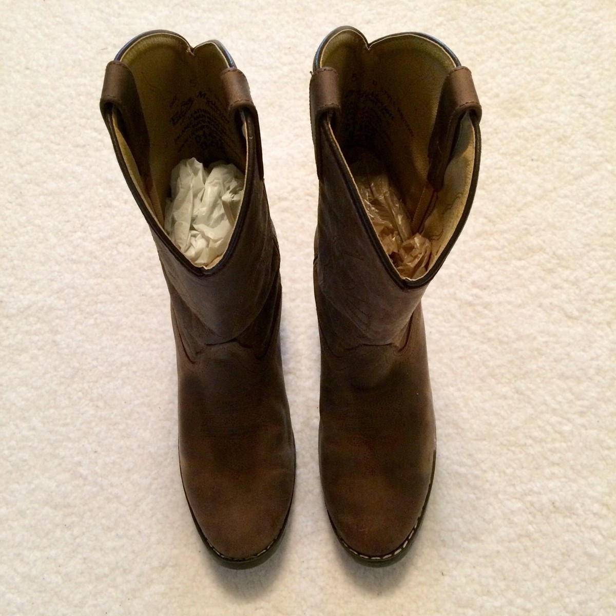 Masterson Boots Mens Size 5D Cowboy Brown Leather Western Rodeo RB2000Y MENS MASTERSON BOOT CO COWBOY BROWN SQ TOE BOOTS SIZE 9.5 D  main image 3