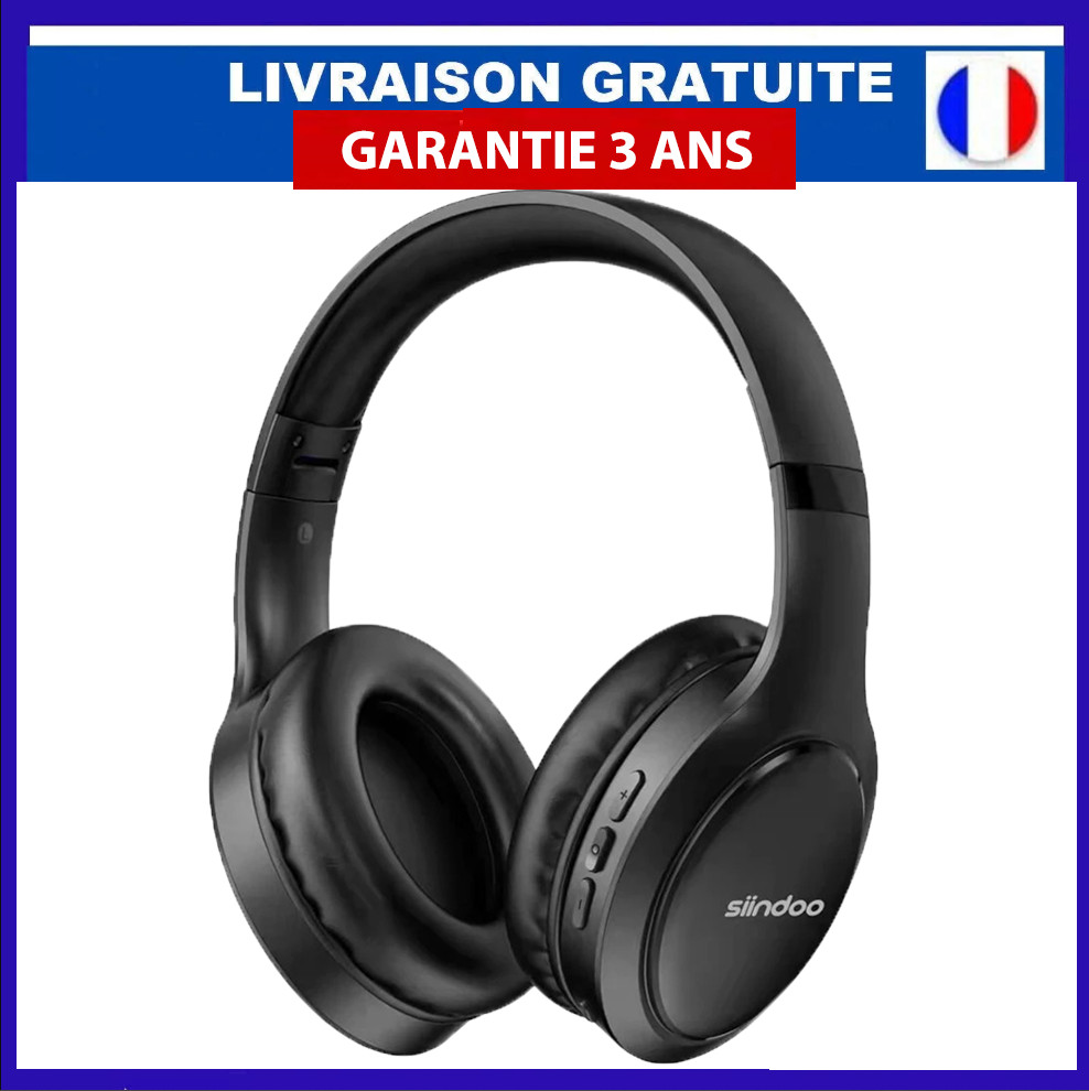 Casque Bluetooth Sans Fil Pliable Siindoo JH-919 anti bruit passif pour voyage
