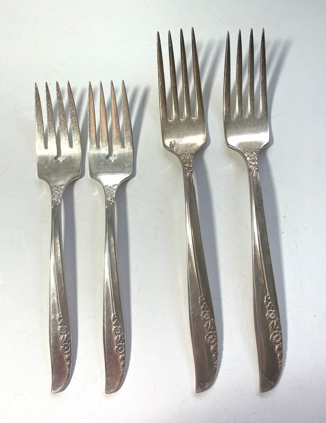 . 2 Dinner 2 Salad Silver Plate
