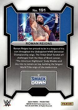 Roman Reigns 2024 Panini Prizm WWE - #191 - - Picture 2 of 2