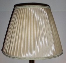 Stiffel Large Pleated Cone Shape Golden Beige Lamp Shade