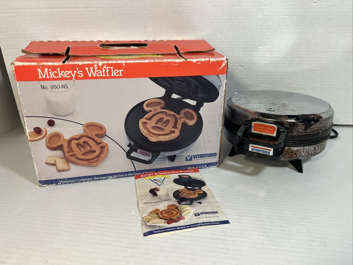 Vitantonio Mickey's Waffler ワッフルメーカー VillaWare Mickey's Waffler Mickey Mouse Single Waffle Maker