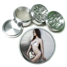 London Pin Up Girls D10 Theme Aluminum Herb Grinder 63mm 4 Piece Hand Mueller 