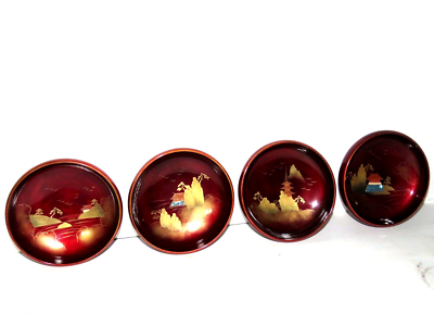 7 Piece Japanese Lacquer Scenic Salad Set | eBay