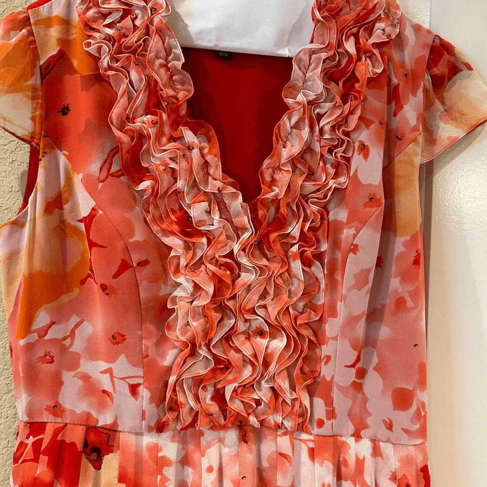 Adrianna Papell women’s short sleeve floral dress size 6 - Image 2 of 4