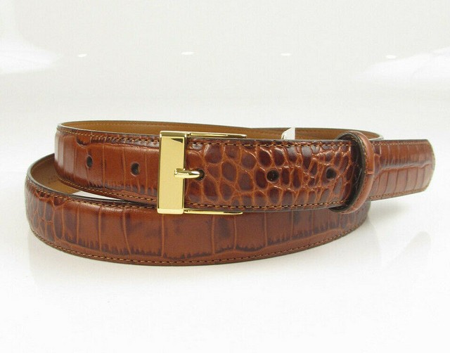 embossed leather belt