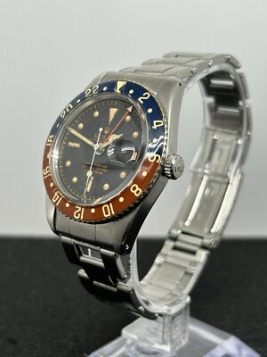 Vintage 1959 Rolex 6542 Steel GMT Master Watch With Original