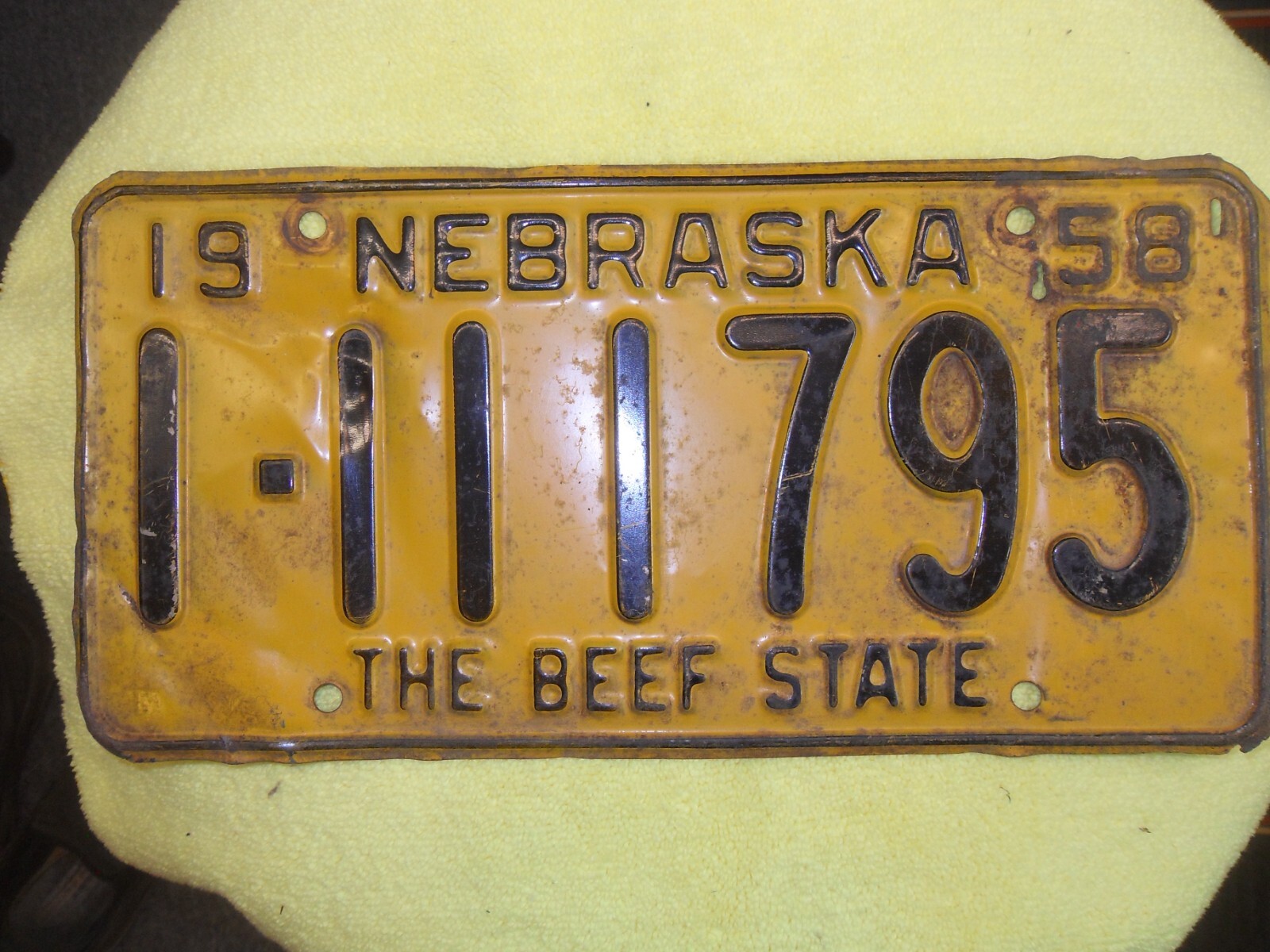 1958 NEBRASKA LICENSE PLATE 1111795 eBay