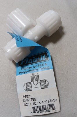Elkhart Supply Fresh Water Fitting 16821 1/2'' x 1/2'' x 1/2'' Tee White