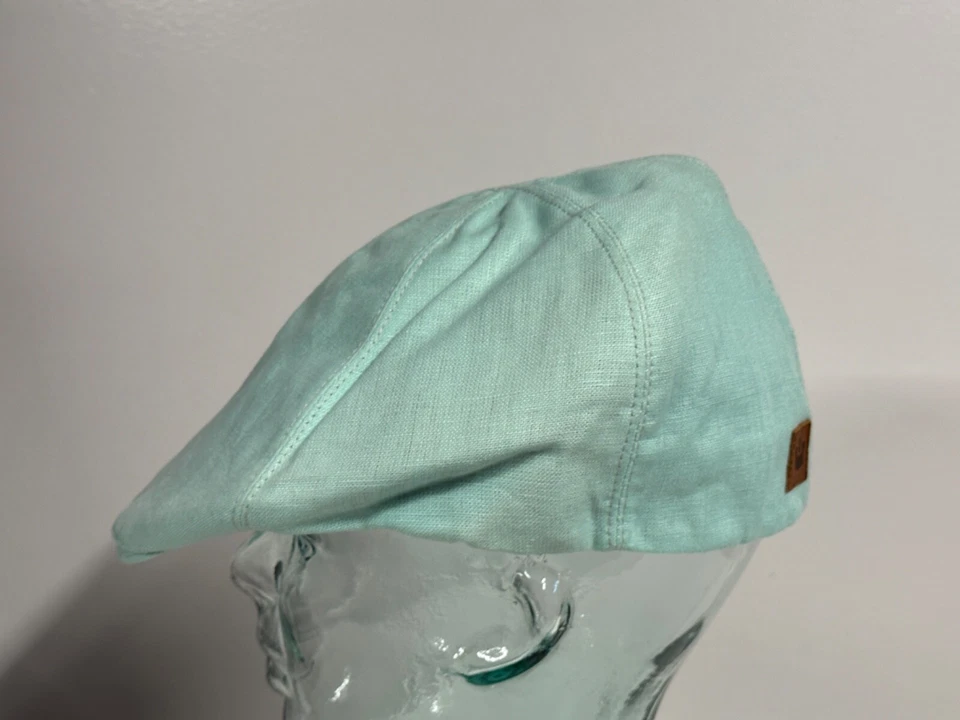 Goorin Bros Seafoam Verde Claro Lino Benjamin Paul 6 Panel Hiedra Gorra Plana XL NUEVO Foto 2 de 4
