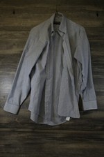 Vintage Manhattan pin stripe Shirt Size 15.5 L Short Sleeve Button Down
