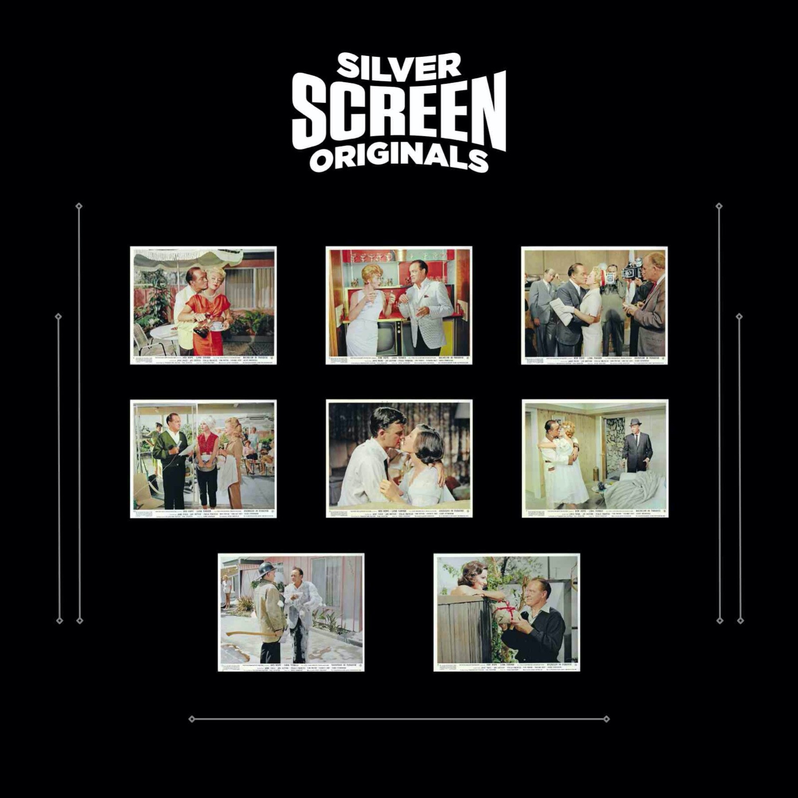 Bachelor in Paradise 8x ORIGINAL UK FOH Lobby Cards Bob Hope Lana Turner 1961