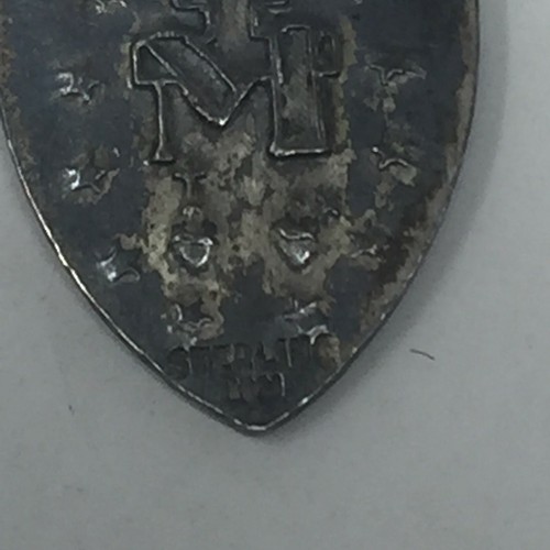 Vintage Signed HVH 925 Sterling Silver 1830 Miraculous Mary Catholic Medal Charm - Picture 5 of 7