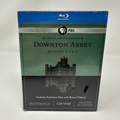 Downton Abbey:Masterpiece -Seasons 1-3 (Blu-ray Disc,2013, 9-Disc Set) Brand New