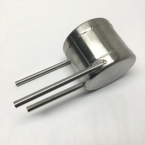 Jacketed Tempering Beaker, Stainless Steel, 400mL, Ø3" x 3.5" Cup, 3/8" OD Tube - Picture 5 of 6