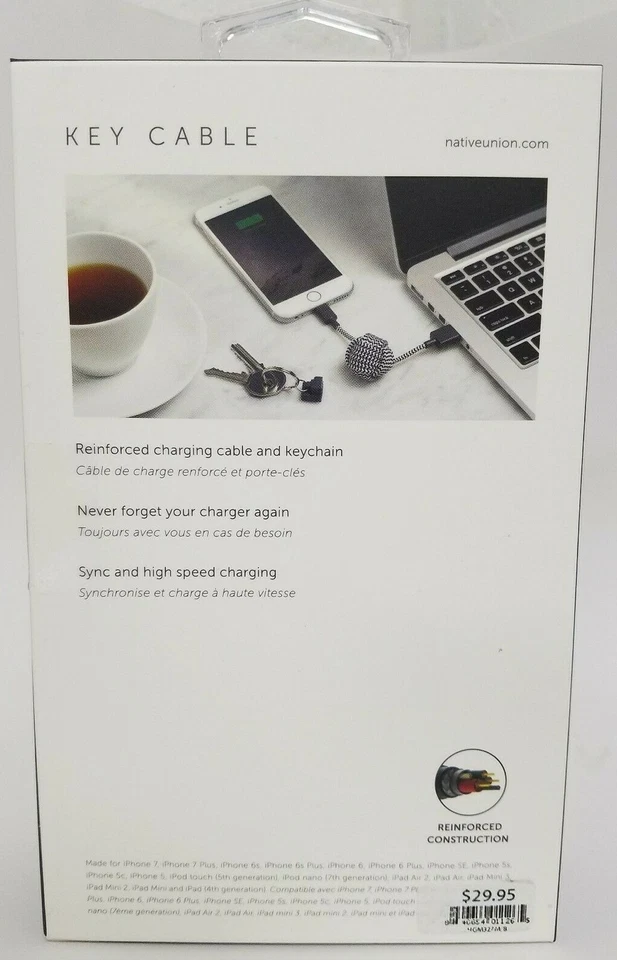 Native Union Key Cable Lightning to USB Charging Key Fob (Apple MFi Certified) - Image 4 of 4