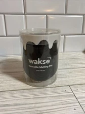 New Wakse Reusable Melting Pot Microwave Safe Wax Hair Removal Silicone Black