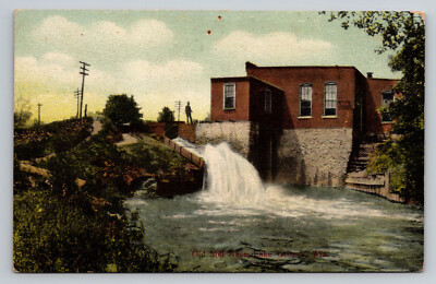 Lake Geneva Wisconsin Old Mill Race Walworth County WI Postcard