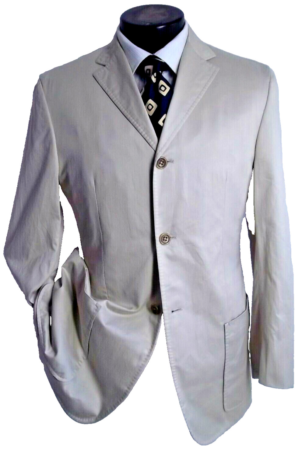 @ Jil Sander Solid Beige 3 Buttons Pick Stitch Co… - image 2