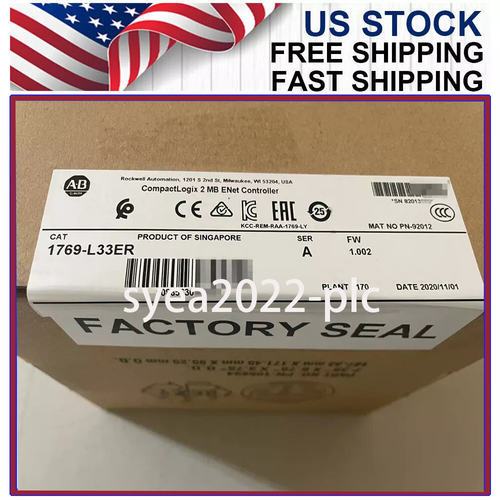 New Factory Sealed AB 1769-L33ER /A CompactLogix 2MB Enet Controller 1769L33ER