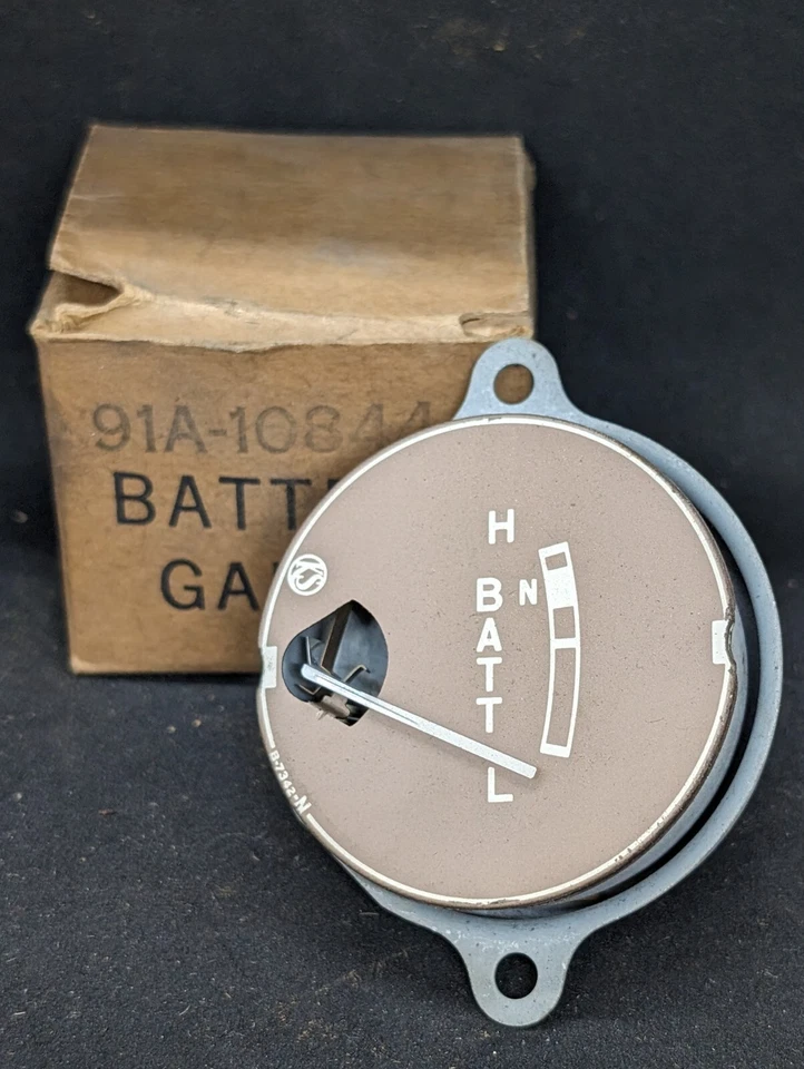 NOS 1939 福特标准 AMMETER AMP 电池充电 DASH 仪器面板量规 — 第 2/4 张图片