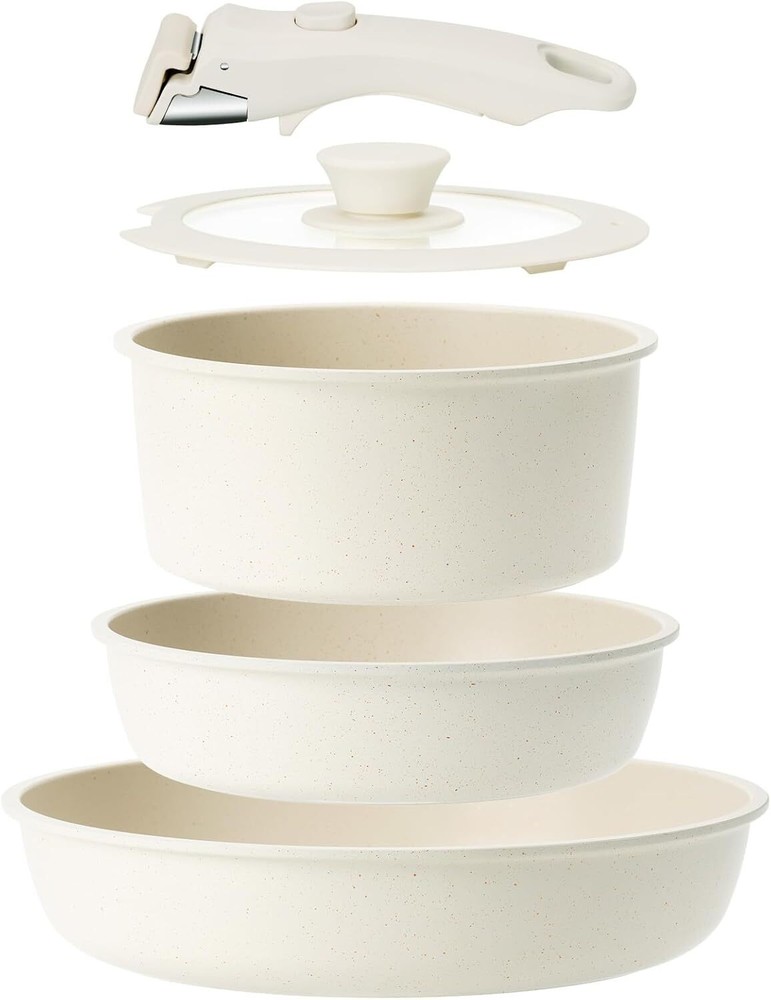Detachable handle cookware set - Detachable handle - dishwasher and oven safety,