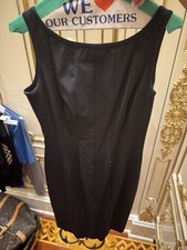 prada women black dress size 42 with scoop back