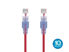Monoprice Cat6A Ethernet Patch Cable - 3 feet - Red | Snagless RJ45 550Mhz UTP