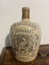 Rare 19th Century Emerald Meehan's Cork Superior Irish Emerald Whiskey Flagon
