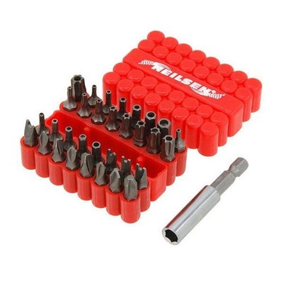 33-teiliges SICHERHEITS-BIT-SET MAGNETISCHER BITHALTER TORQ-SCHLÜSSEL TRI-WING HEX STAR CRV