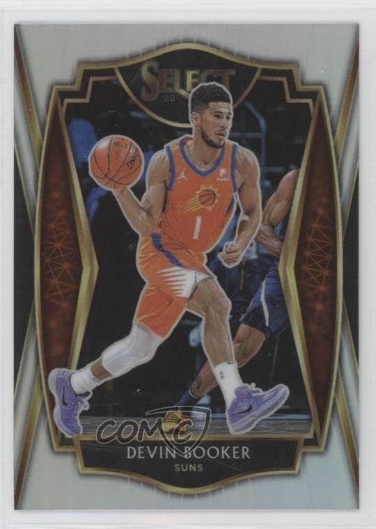 2020-21 Panini Select Premier Level Silver Prizm Devin Booker #121 1lu5