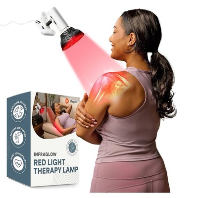 LIFEPRO INFRAGLOW NIR & RED LIGHT THERAPY LAMP, 18 LEDS & CLIP-ON - WHITE