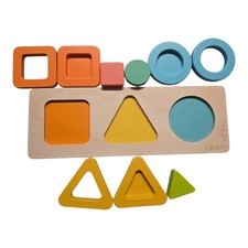 Lovevery Geo Shapes Puzzle Montessori Wooden The Realist Play Kit 19-21 months