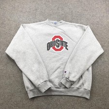 Ohio State Buckeyes Sweatshirt Mens Medium Gray NCAA Football Champion Crewneck