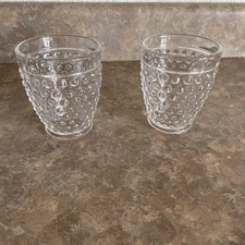Lot Of 4 Clear 4” Old Fashion Vintage Tumbler Drinking Glasses.