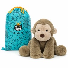 Jellycat SMUDGE MONKEY - Medium 14" - Authentic - Brand NWT Dust Bag USA