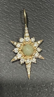 18K Opal and Diamond Star Pendant